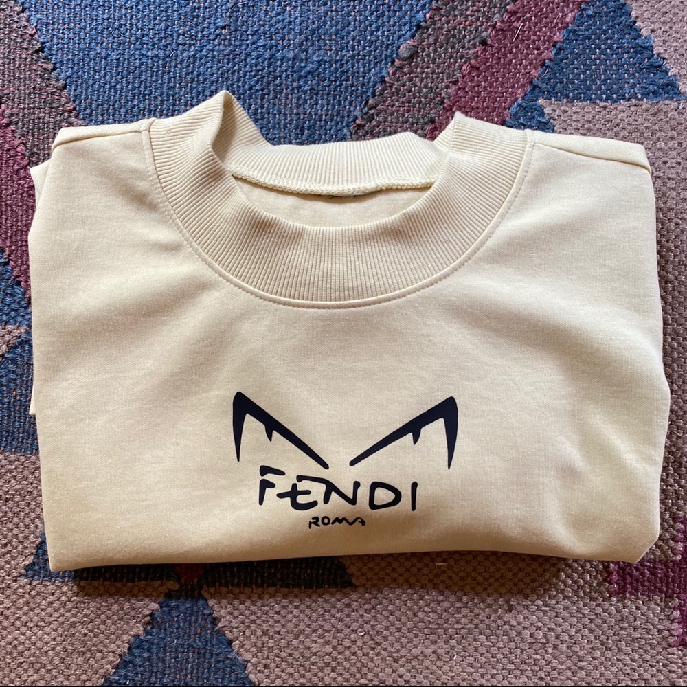 Fendi Mock Neck Oversized Pullover